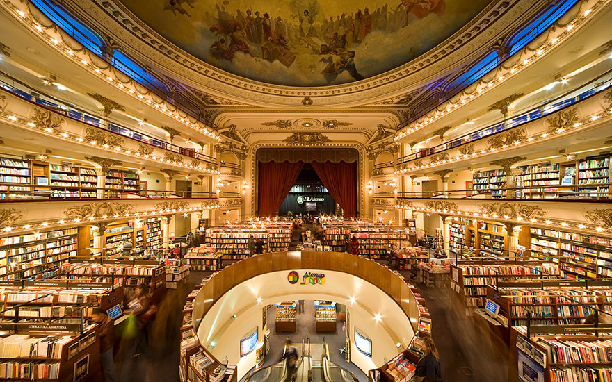 Five bookstores to travel for The Art of Travel Buenos Aires El Ateneo Gran Splendid