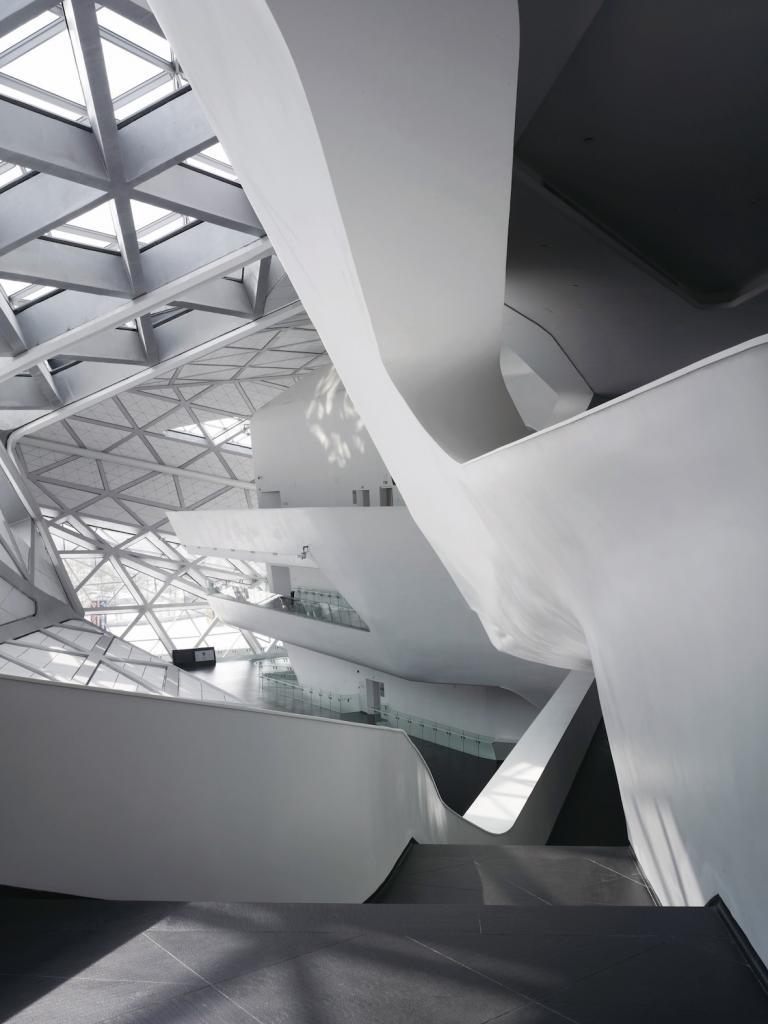 Guangzhou City Guide The Art of Travel Guangzhou Opera House interior daylight curves